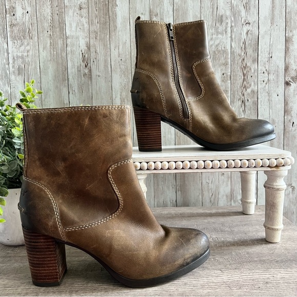 Sperry Shoes - Sperry Top-Sider Womens Dasher Grace Brown Ankle Leather Boots 8.5 Almond Toe